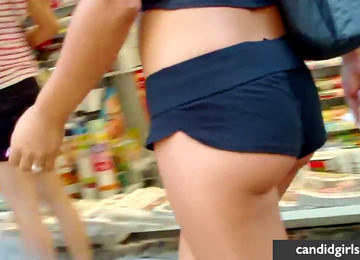 Candid Wedgie Shorts, Candid Shorts, Beautiful Teen Outdoor