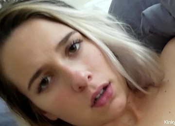 Blonde Babe Puts A Finger On Her Clit For The Best Orgasm Ever