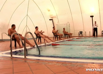 Awesome Group Sex Action On The Poolside With Cherry Jul