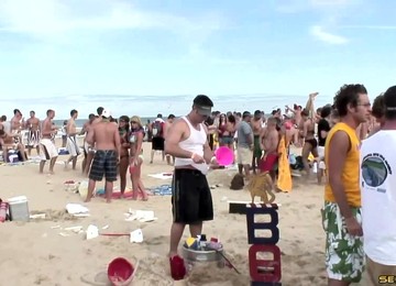 Gorgeous Amateurs Partying At The Beach Show Us Their Tits