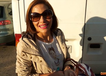 Graceful Babe Visits The Strange Van For A Bit Of The Good Pounding