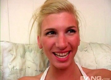 Blonde Cutie Swallows A Schlong And Takes A Facial Cumshot