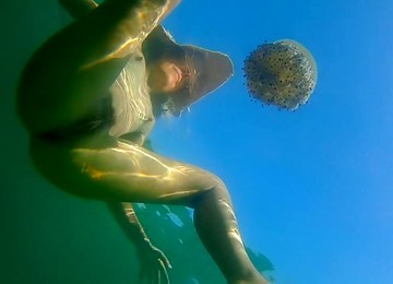 Totaly Naked Underwater  Risky Swim With My New Friends