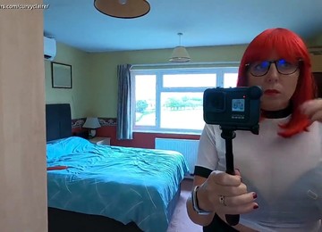 Red Head Wet Look Pt1 - CurvyClaire