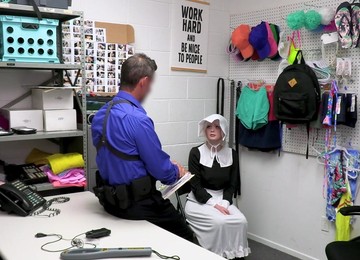 Cute Blonde Caught Stealing Has To Fuck Her Way Out