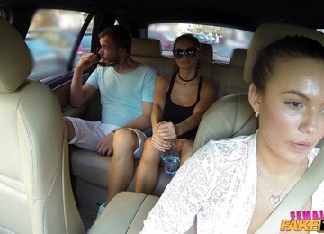 Darkhaired Babe Cabbie Humped In Car Trunk 1 - Female Fake Taxi