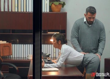 An Office Lady With A Huge Rack Gets A Brutal Pussy Punishment