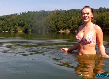 Public Agent - Cutie In Bikini Dives Headfirst Into A Stranger's Cock And Balls 1 - Michaela Doore