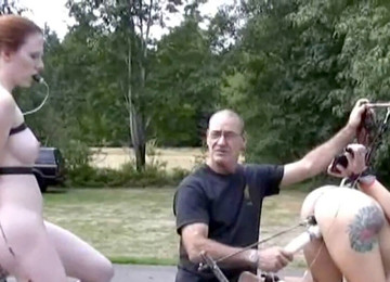 Fahrrad, Nose Piercing Slave, Public Bondage