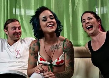 Heavily Tattooed Slut Fucked In All Holes Really Hard