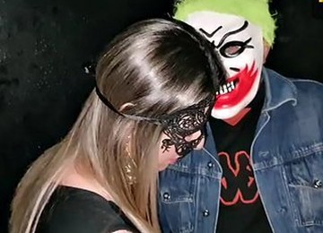 Cristina Almeida Swallows Cum In The Movie Theater