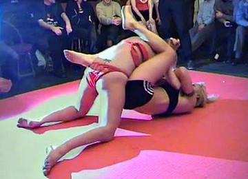 Blonde In Wrestling Match 7
