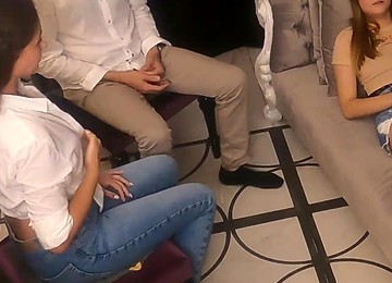 Russian Teenage Cuties Visit Therapist For Good Threesome