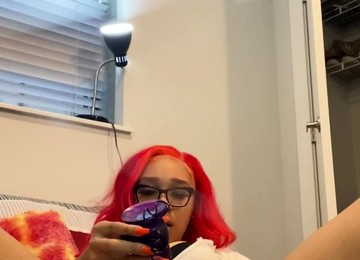 Redheaded Amateur MILF With A Sex Toy On Webcam Show