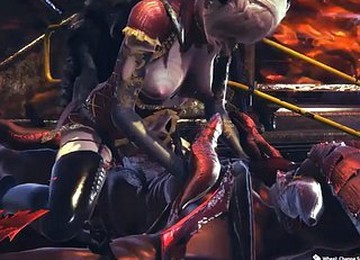 HONEY SELECT 2 - FEMALE DEMON Fucked And Lesbian Games  With The AI FUCKDOLL