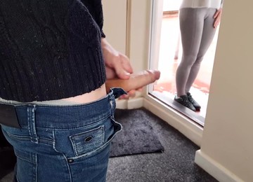 Girl Caught Neighbor Jerking And Sucked Him Off In Public