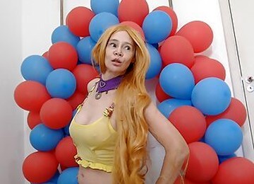 Balloon Fetish Fun, Cumming, Jizzing