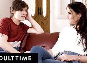 ADULT TIME - Fresh 18-Year-Old Stepson Fucks His Nympho Stepmom Sofie Marie For A Car