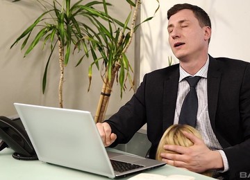 The Boss Fucks Her Tiny Little Pussy In Superb Office Kinks