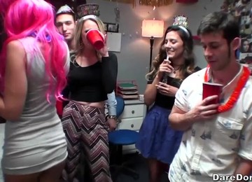 Party At Dorm Turns Into A Hot And Wild Hardcore Group Fuck