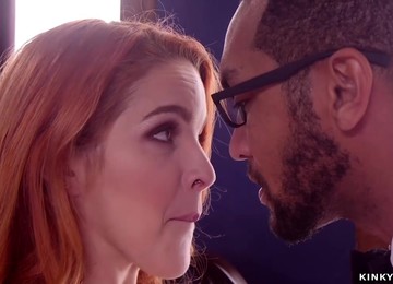 Stepmom Made Redhead Teenager Blowing Big Black Cock