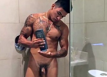 Our Best Solo Guy Of The Week Is Eric, A Muscular Young Latino With Tattoos, Who Invited Us To Watch Him Jerk Off In The Shower.