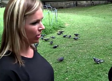 Hot Threesome With A Random Busty Stranger From The Street