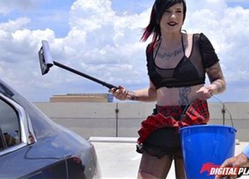 Fantastic Emo Tattooed Brunette Teen Gets Fucked Real Hard