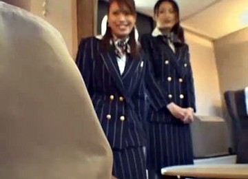 Jap Babe Bosses Him Up On The Train