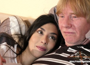 Ardent Fresh Dark Haired Gal Ashely Ocean Wakes Up Older Man To Be Fucked