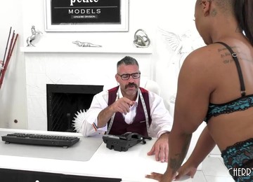 Petite Big Tits Ebony Babe Avery Jane Gives A Hardcore Interracial Fuck At Her Agency Audition