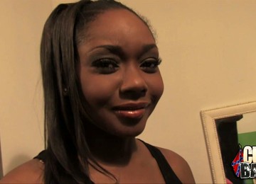 A Beautiful Ebony Babe Sucks White Dicks And Gets Facialed