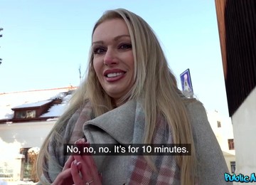 Blonde-haired Damsel Amber Jayne Gets Paid For Sex