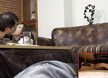 Milf Is Secretly Lusting After A Man That's Not Her Husband Playing With Herself Under The Table - 3