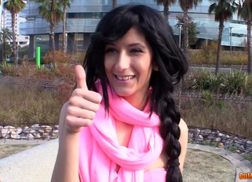 Dark Haired Lady Skinny Coed Megan - First Sex Clip