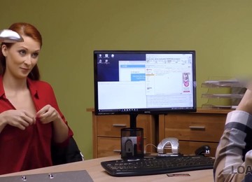 Usual Arrangement Is Boring So Creditor Prefers To Be Carnal - Busty Redhead In Reality Scene