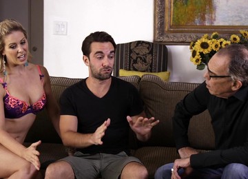 Young Male Fucks Horny Wife In Home Cuckold And Comes In Her Mouth