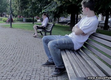 College Nerdy Chick Finally Relaxes And Finds A Fuck Buddy