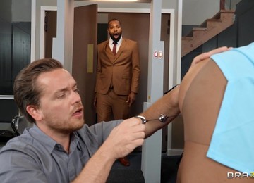 Interracial Kira Noir Enjoys While Being Fucked By Her Boss