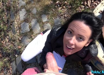 Hot Art Student Swallows Cumload 1 - Public Agent