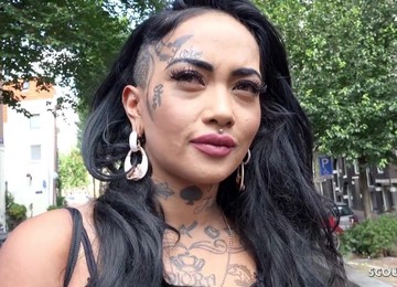 GERMAN SCOUT - BROWN LATINA INK INSTAGRAM MODEL BIBI PICKUP TO FUCK IN AMSTERDAM - Reality
