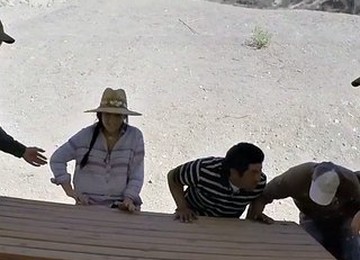 Latina Gets Rescued By Border Patrol Officer So She Fucks His Dick