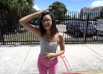 Aroused Teen With Sexy Lines Accepts The Challenge Of Fucking In The Bang Bus