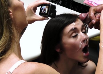 Trimmed Pussy McKenzie Lee Shares A Dick With Sweet Rosalyn Sphinx