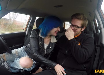 Ass Fuck Sex For Blue Haired Learner Fake Driving School