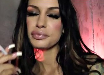 Angelina Valentine Smokes While Fucking Herself