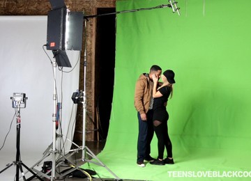 Co-stars On A Photo Shoot Have Red Hot Interracial Sex