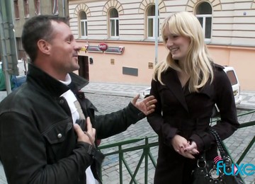 Hot Blonde Next Door Girl Denisa Heaven Reality Fuck With Big Dick Guy