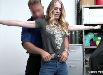 Brutal Dude Punishes Mouth And Pussy Of Yummy Shoplifting Babe Violet Storm