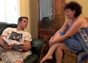 Grandma Bangs Her Stepson While Dad Is At Work